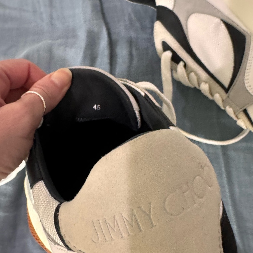 Men’s Jimmy Choo Black and White platform leather Sneakers 11.5 (45) - Picture 7 of 7
